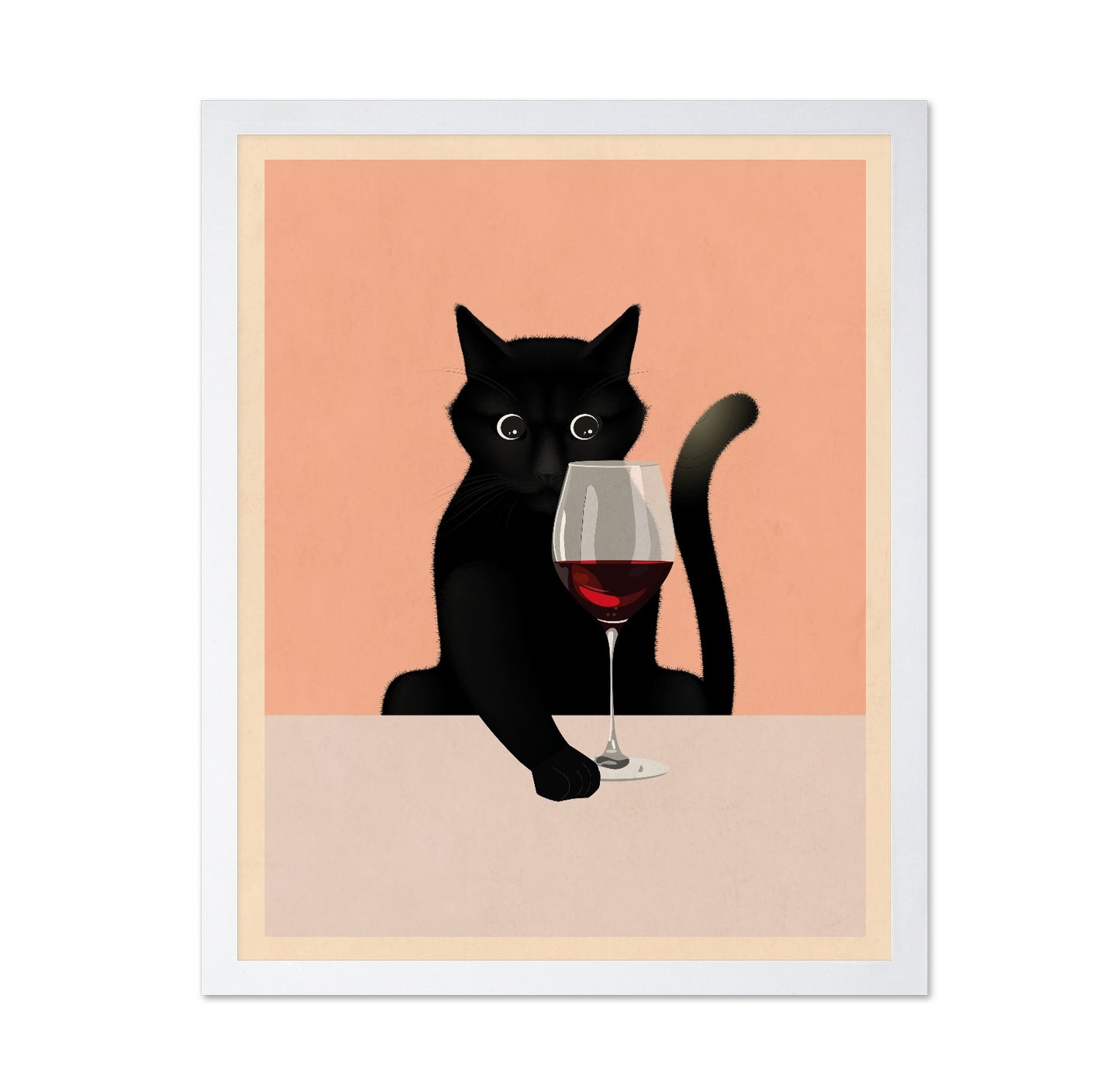 Cat With Wine