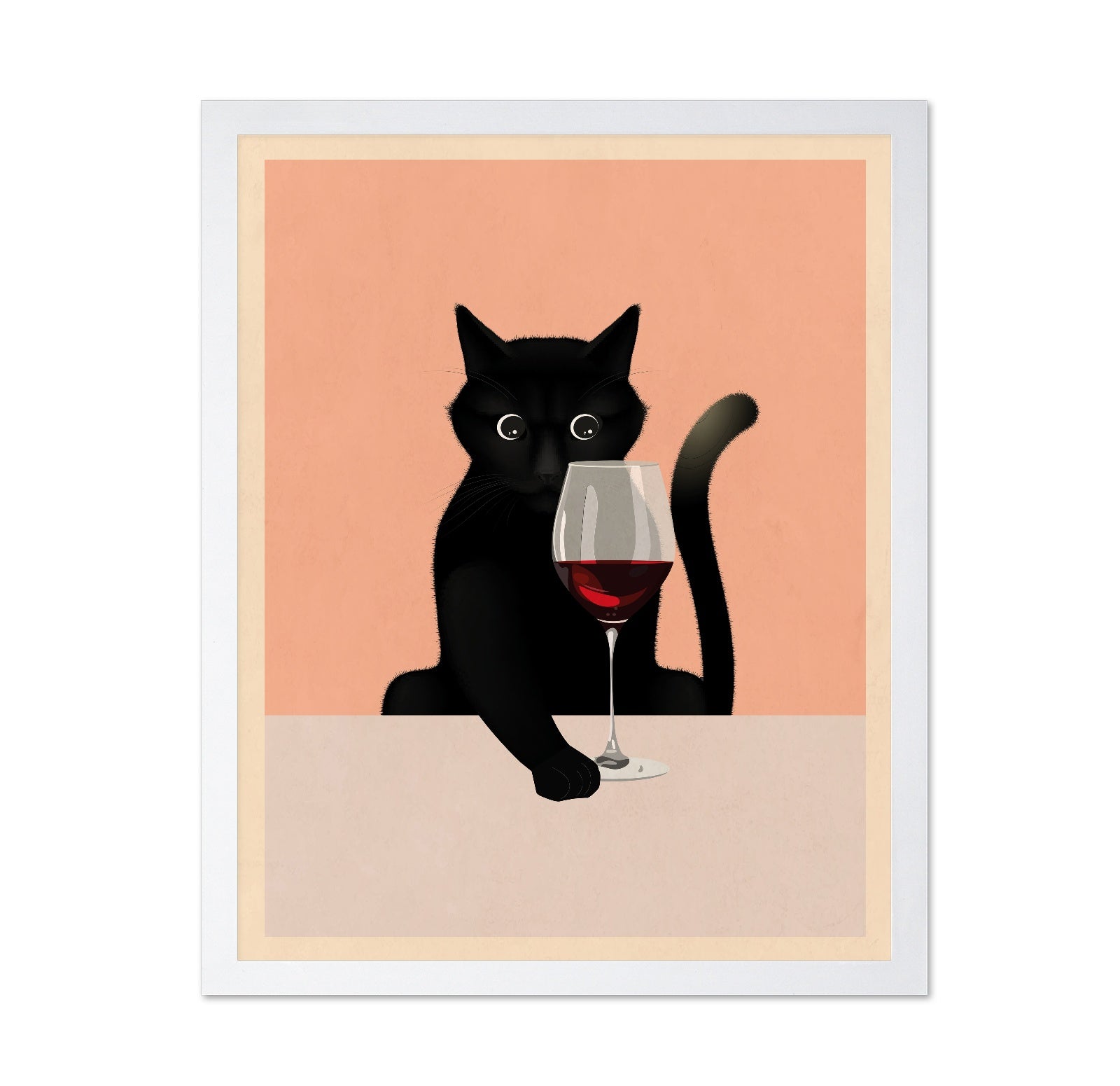 Cat With Wine