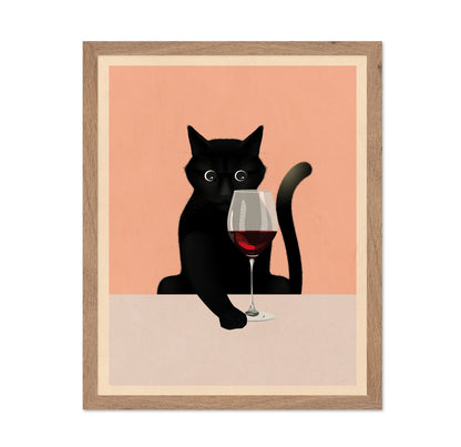 Cat With Wine