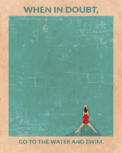 Swim Quote Poster