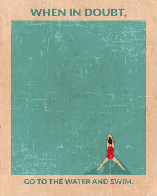 Swim Quote Poster
