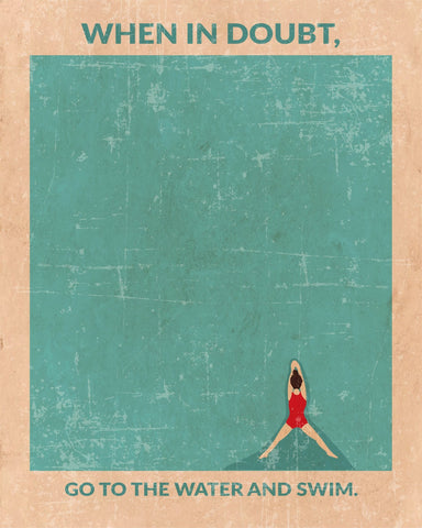 Swim Quote Poster