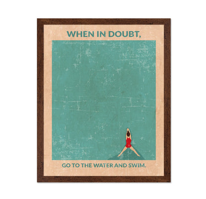 Swim Quote Poster