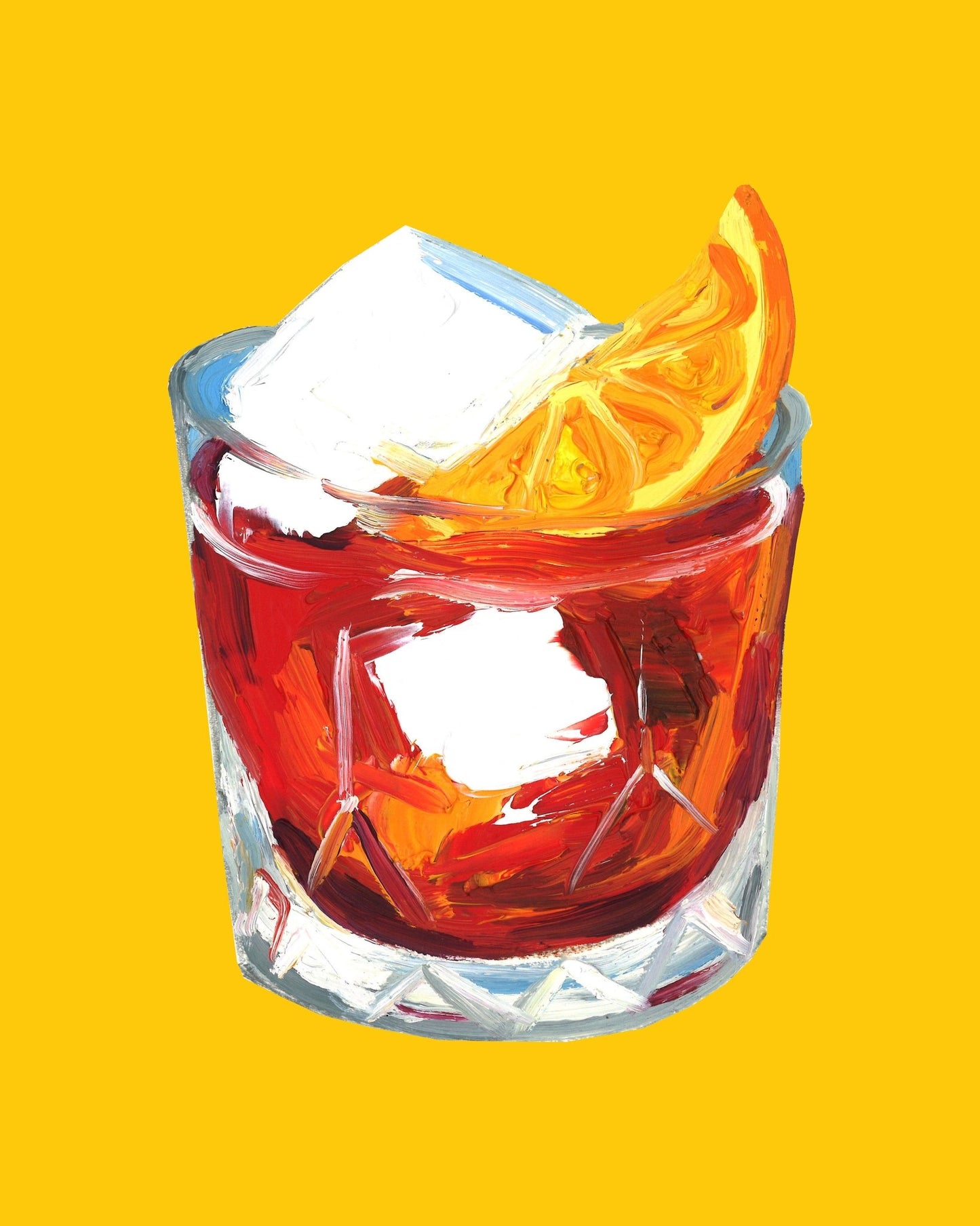 Orange Cocktail Glass