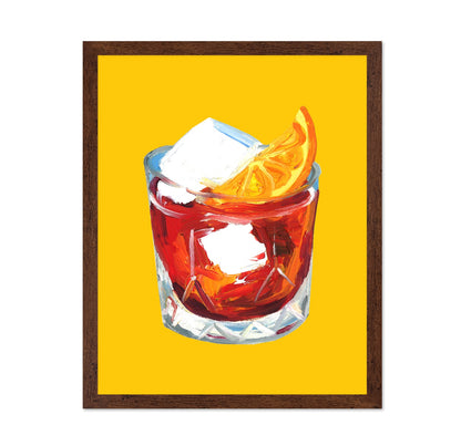 Orange Cocktail Glass