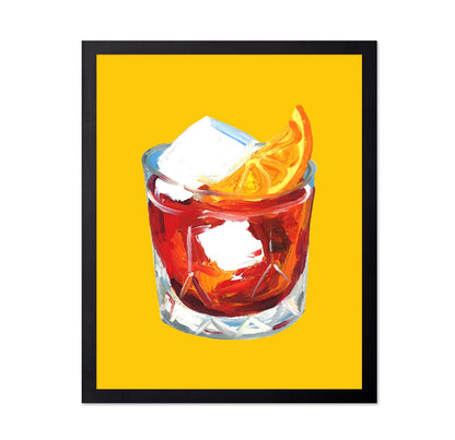 Orange Cocktail Glass