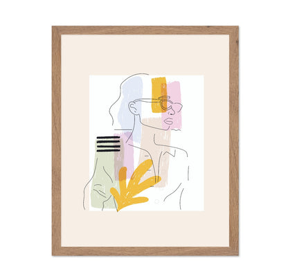 Modern Woman Line Portrait