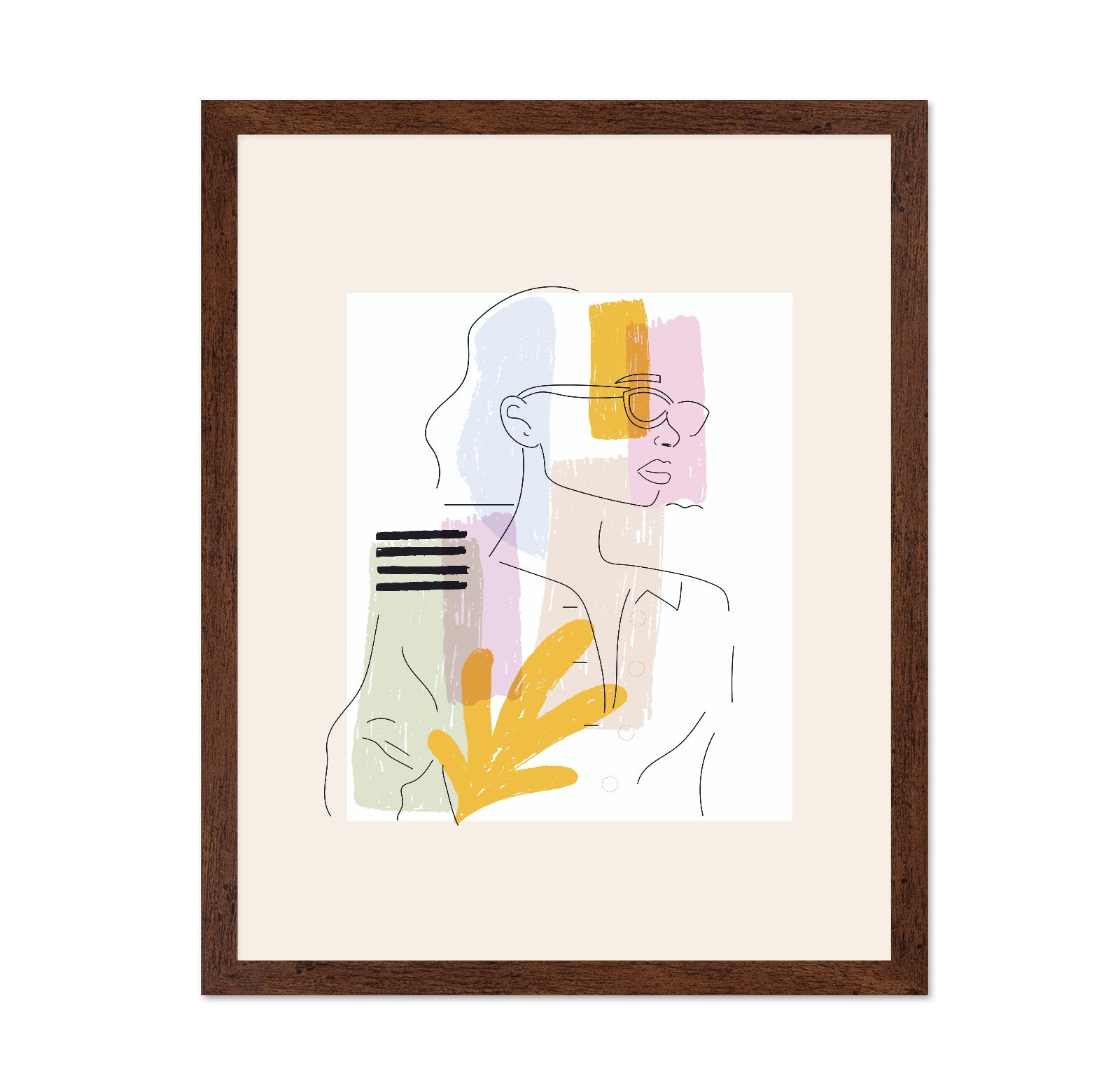 Modern Woman Line Portrait