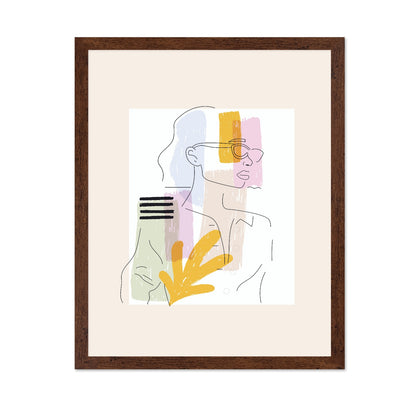 Modern Woman Line Portrait