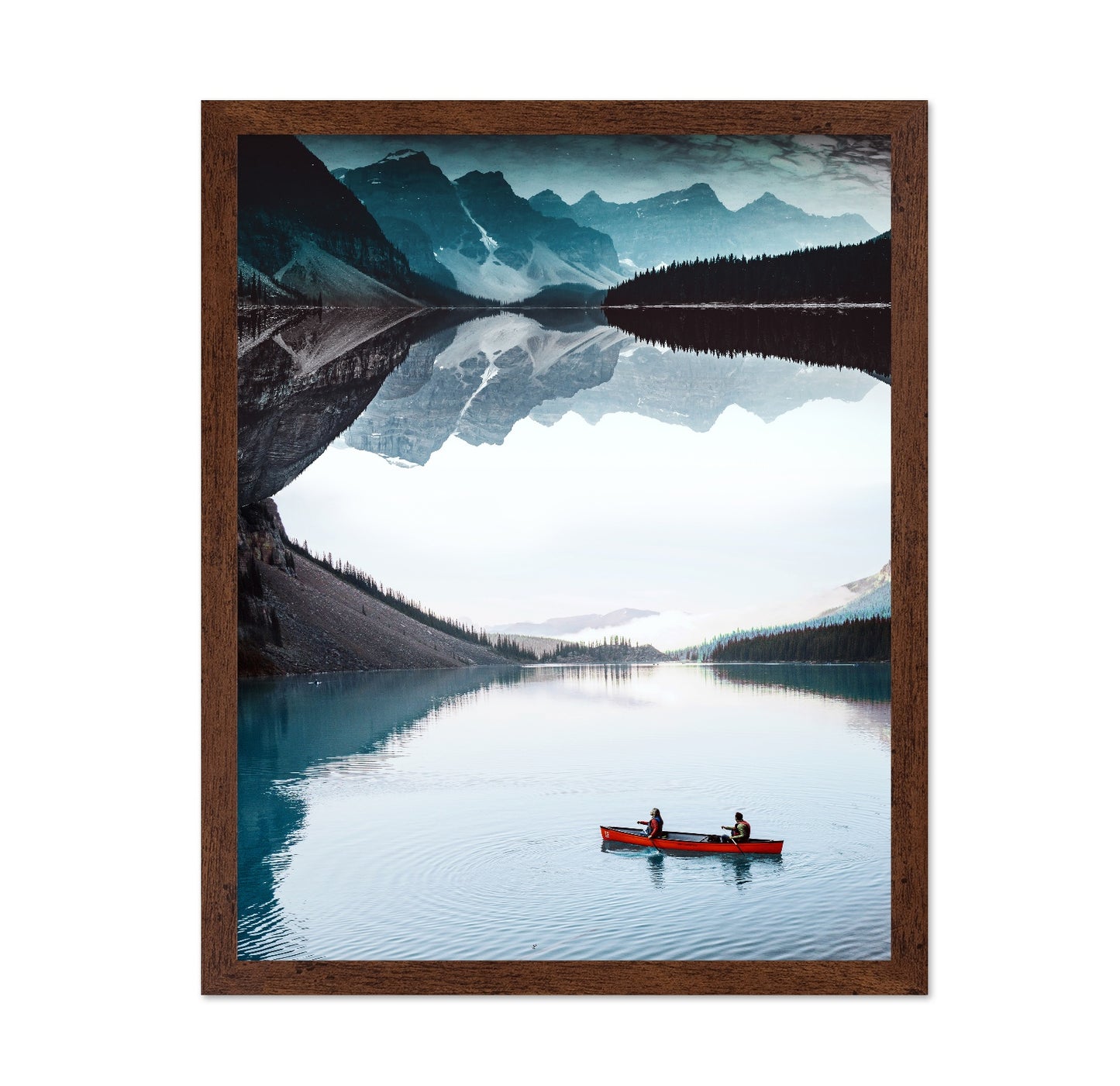 Canoe On Mountain Lake