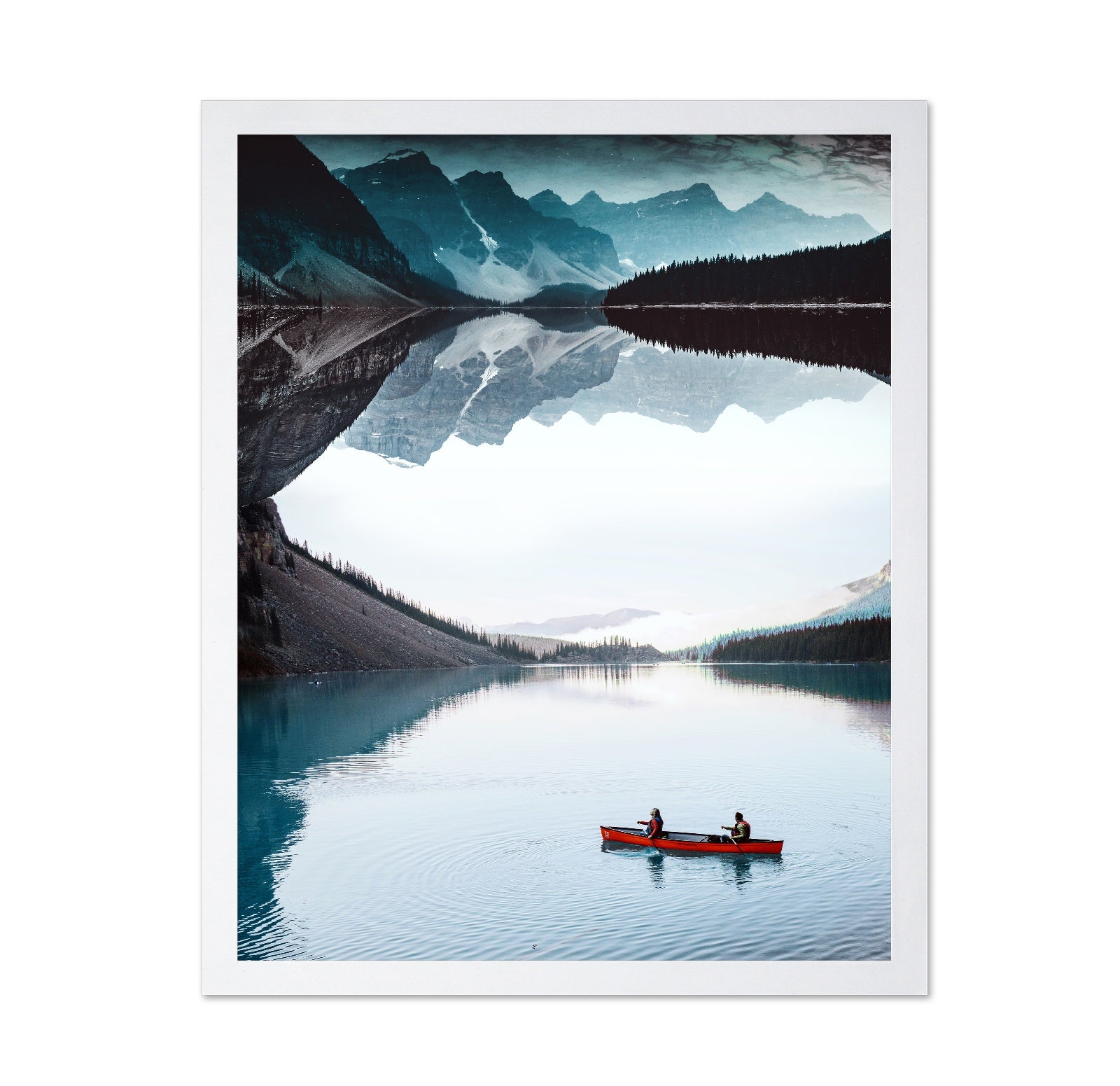 Canoe On Mountain Lake