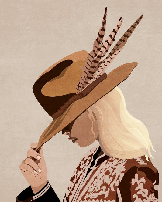 Boho Woman With Hat