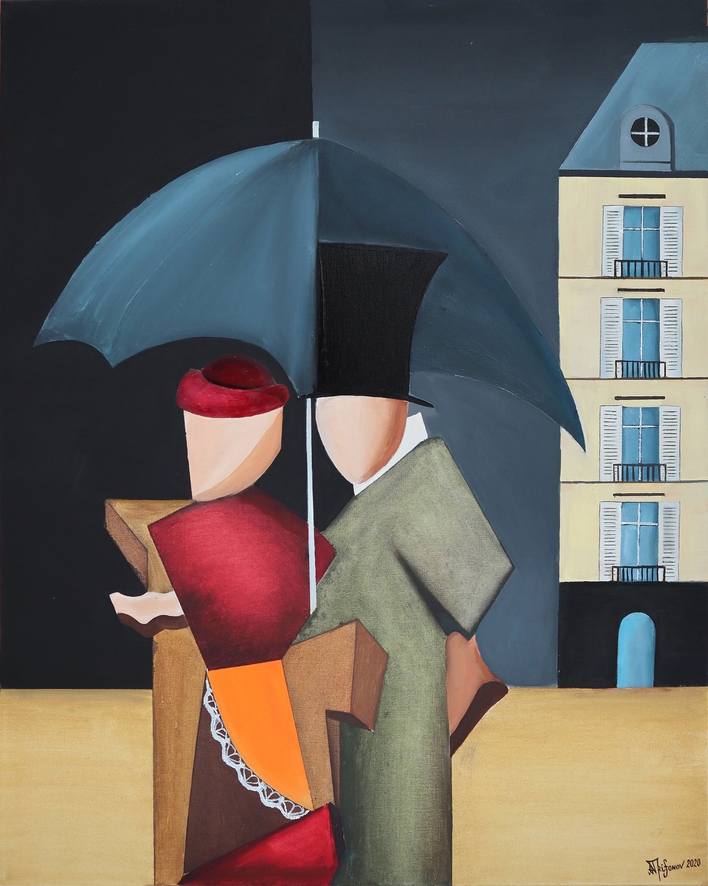Couple With Umbrella
