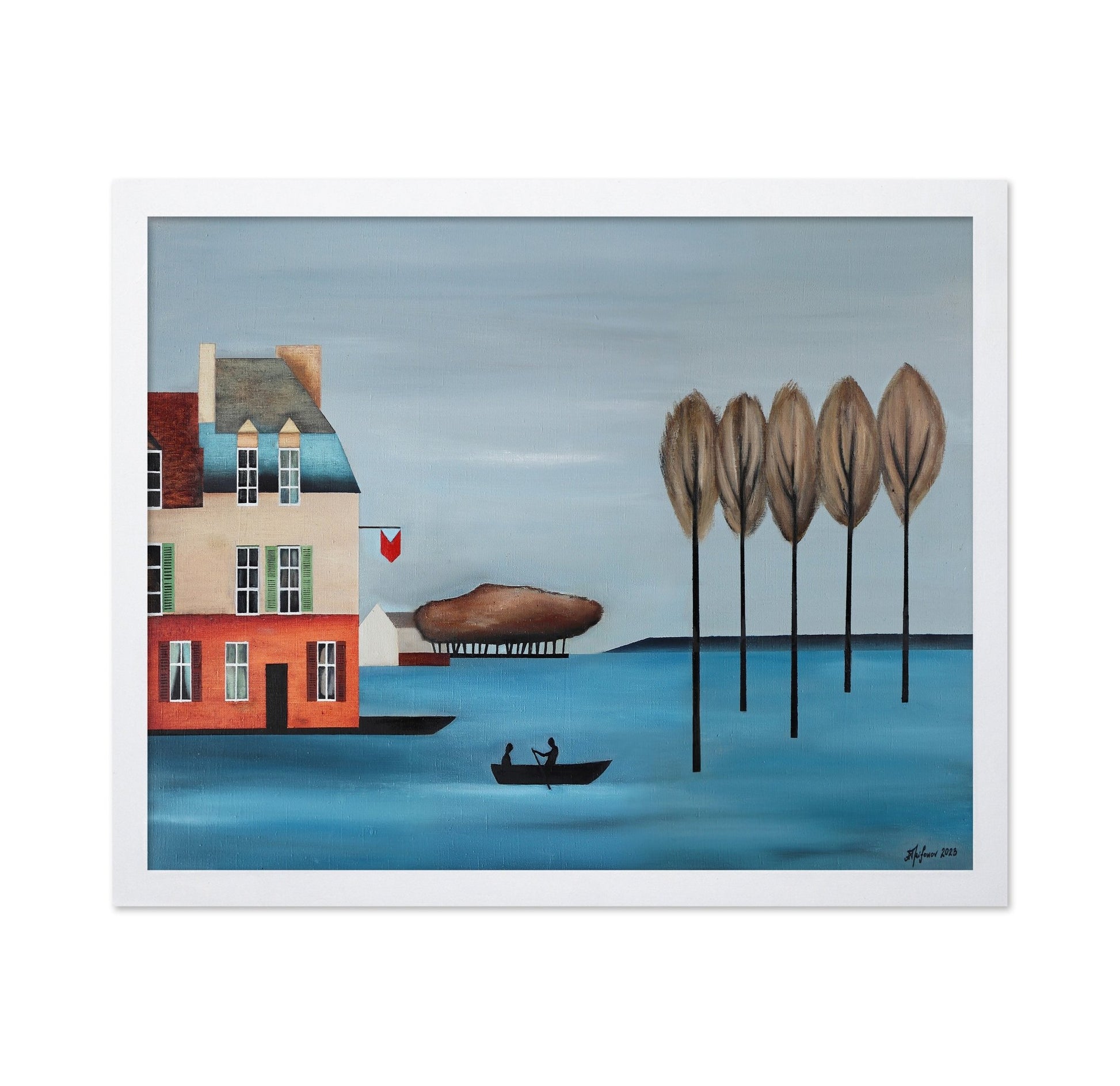Lakeside Boat Scene