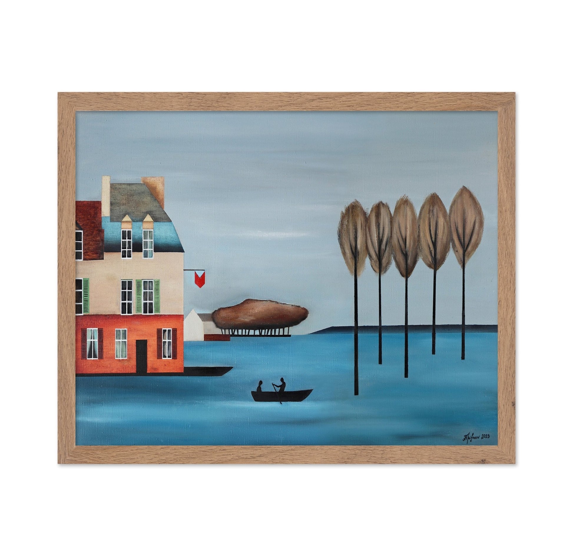 Lakeside Boat Scene