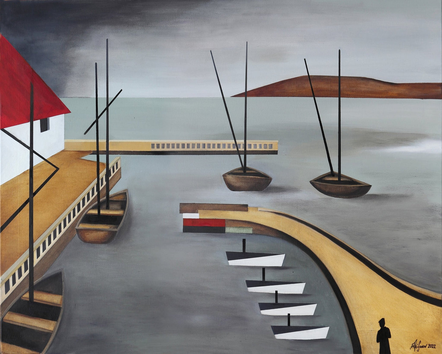 Harbor Boats Scene No2