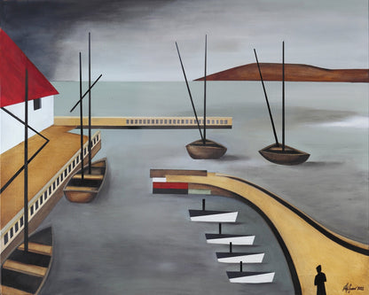 Harbor Boats Scene No2