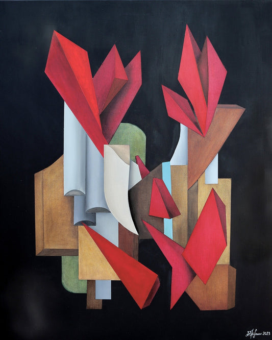 Red Abstract Forms No2