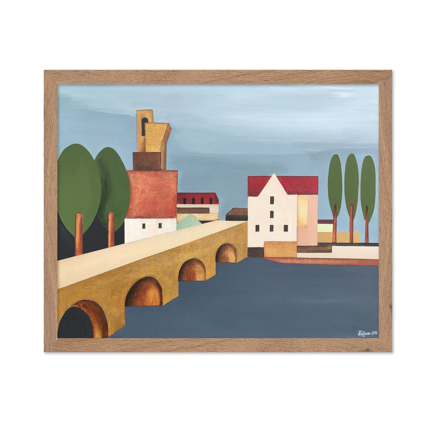 Bridge Town Scene