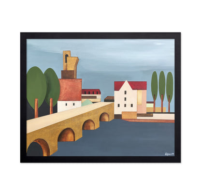Bridge Town Scene