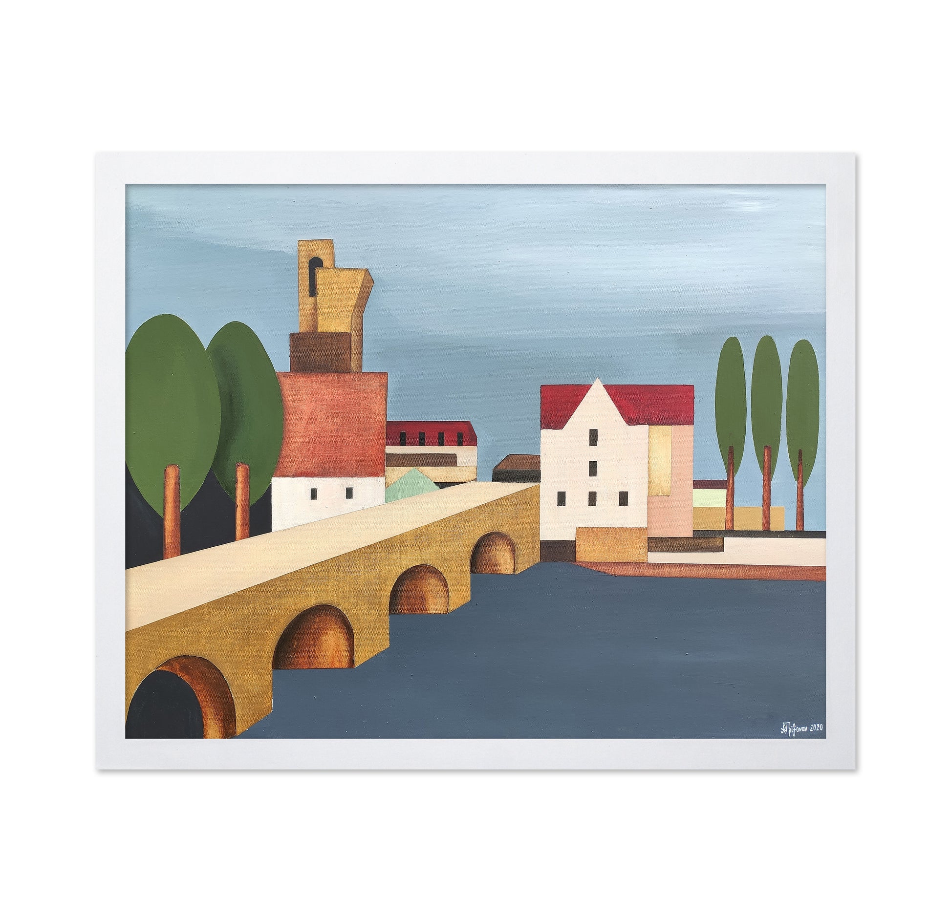 Bridge Town Scene