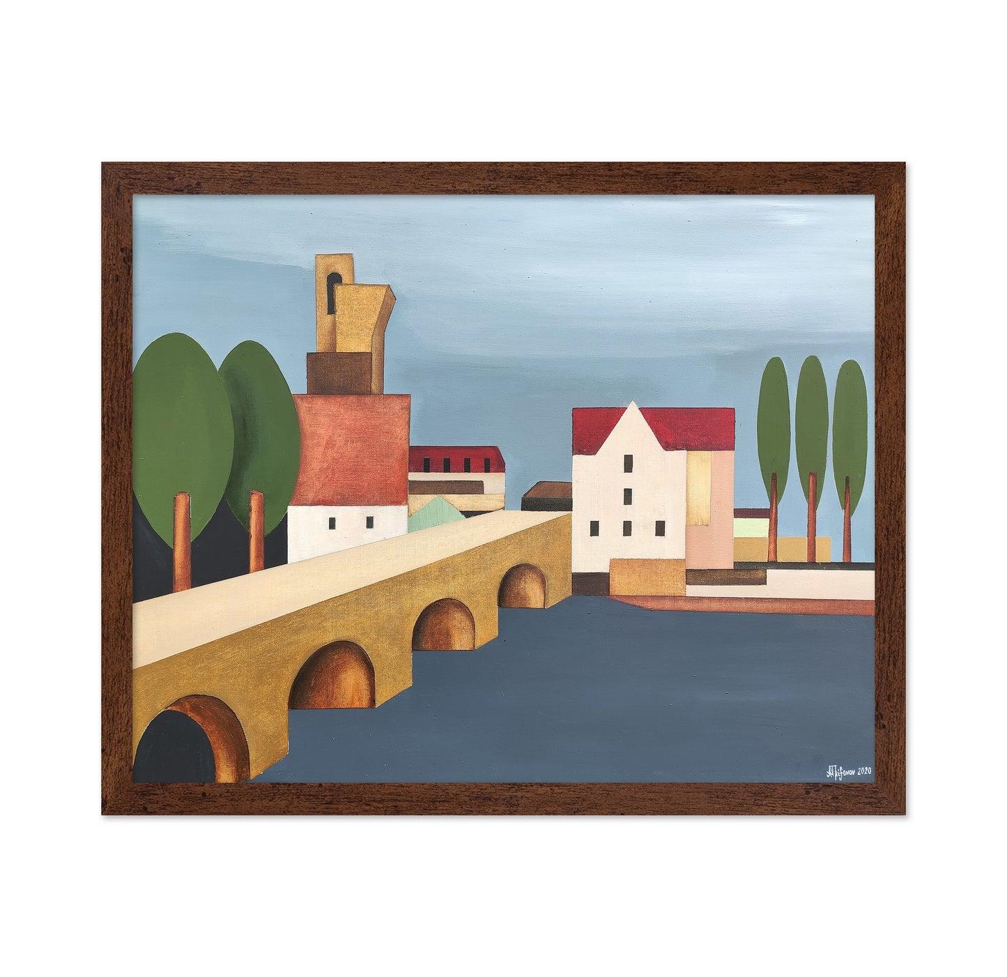 Bridge Town Scene