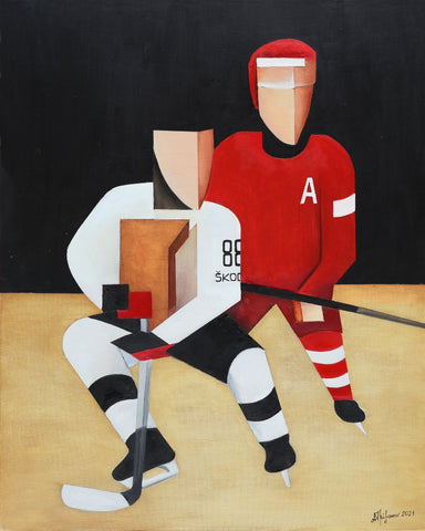 Hockey Players Abstract