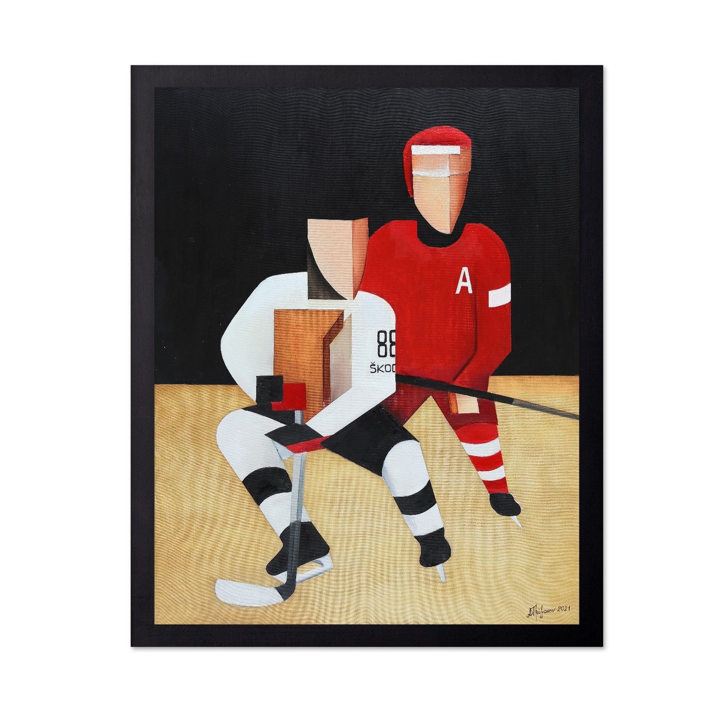 Hockey Players Abstract