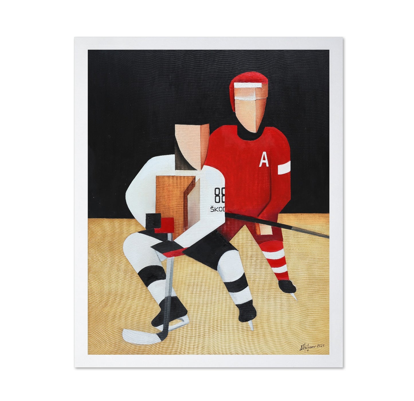 Hockey Players Abstract