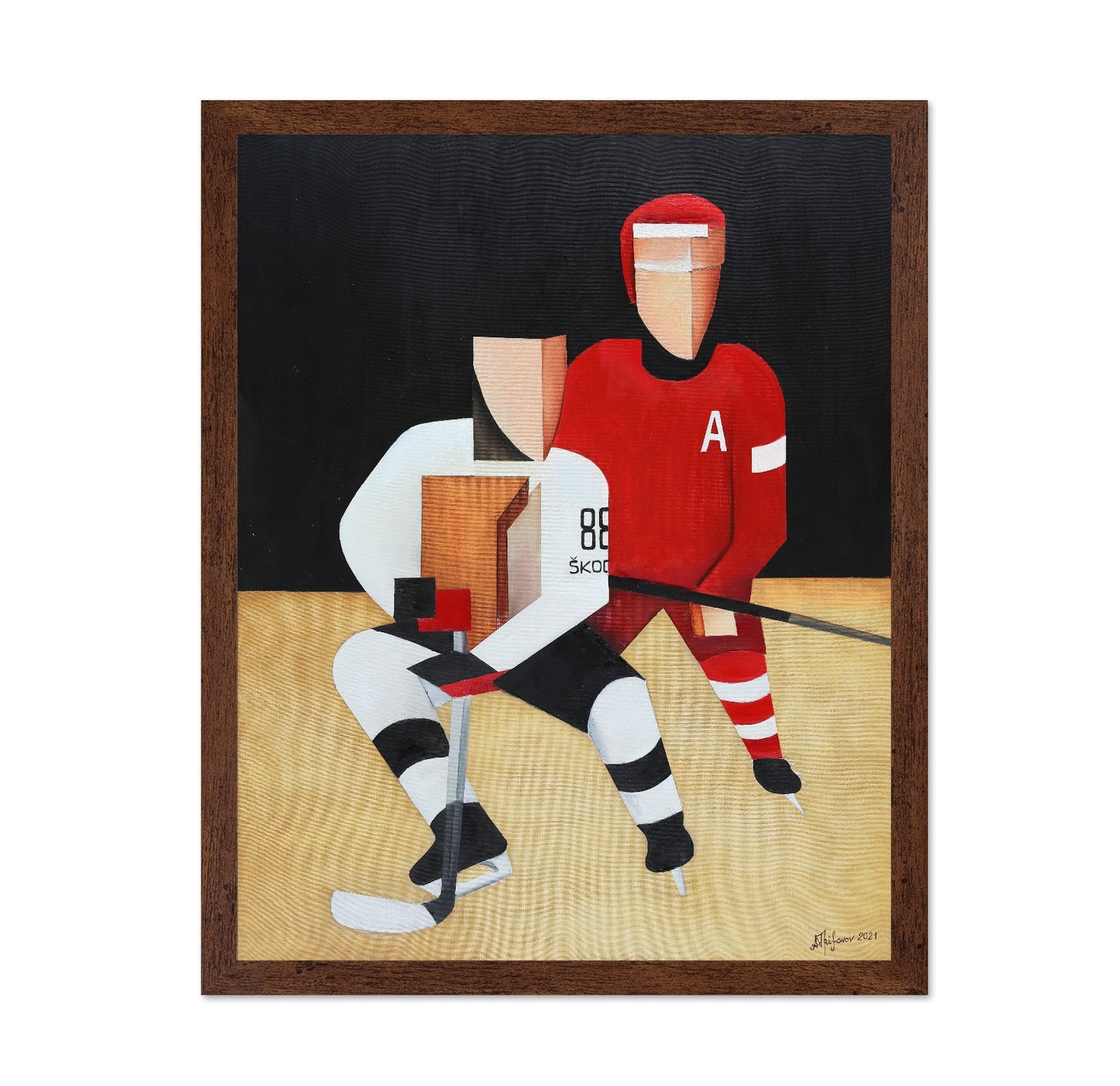 Hockey Players Abstract