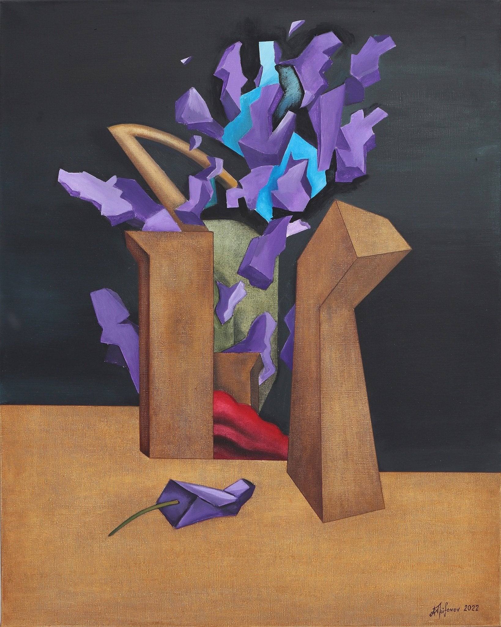 Purple Abstract Flowers