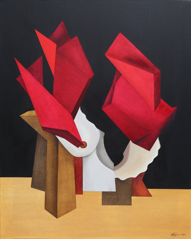Red Abstract Figures No2