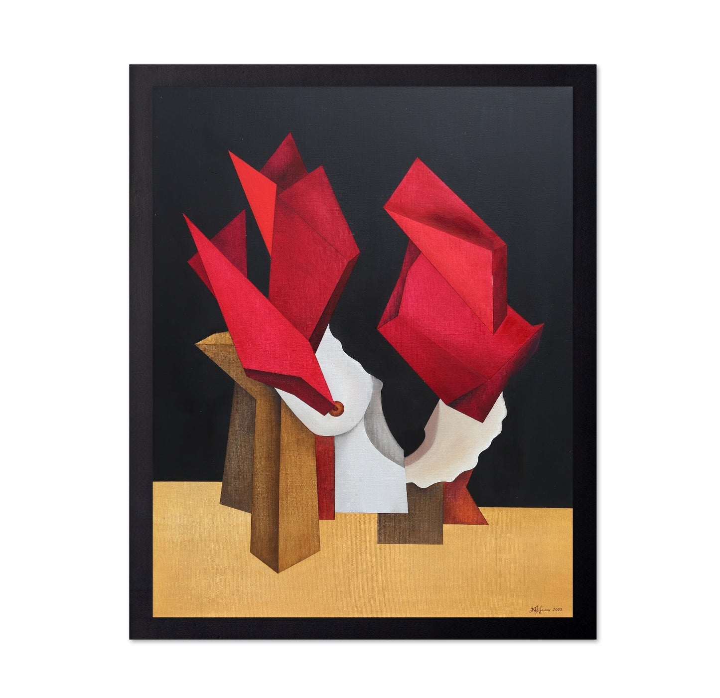Red Abstract Figures No2