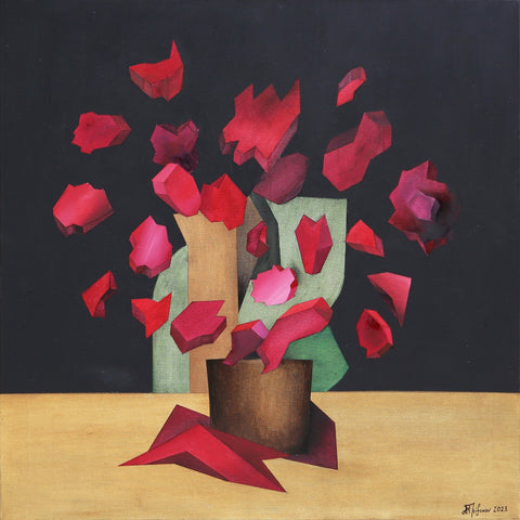 Fragmented Red Flowers