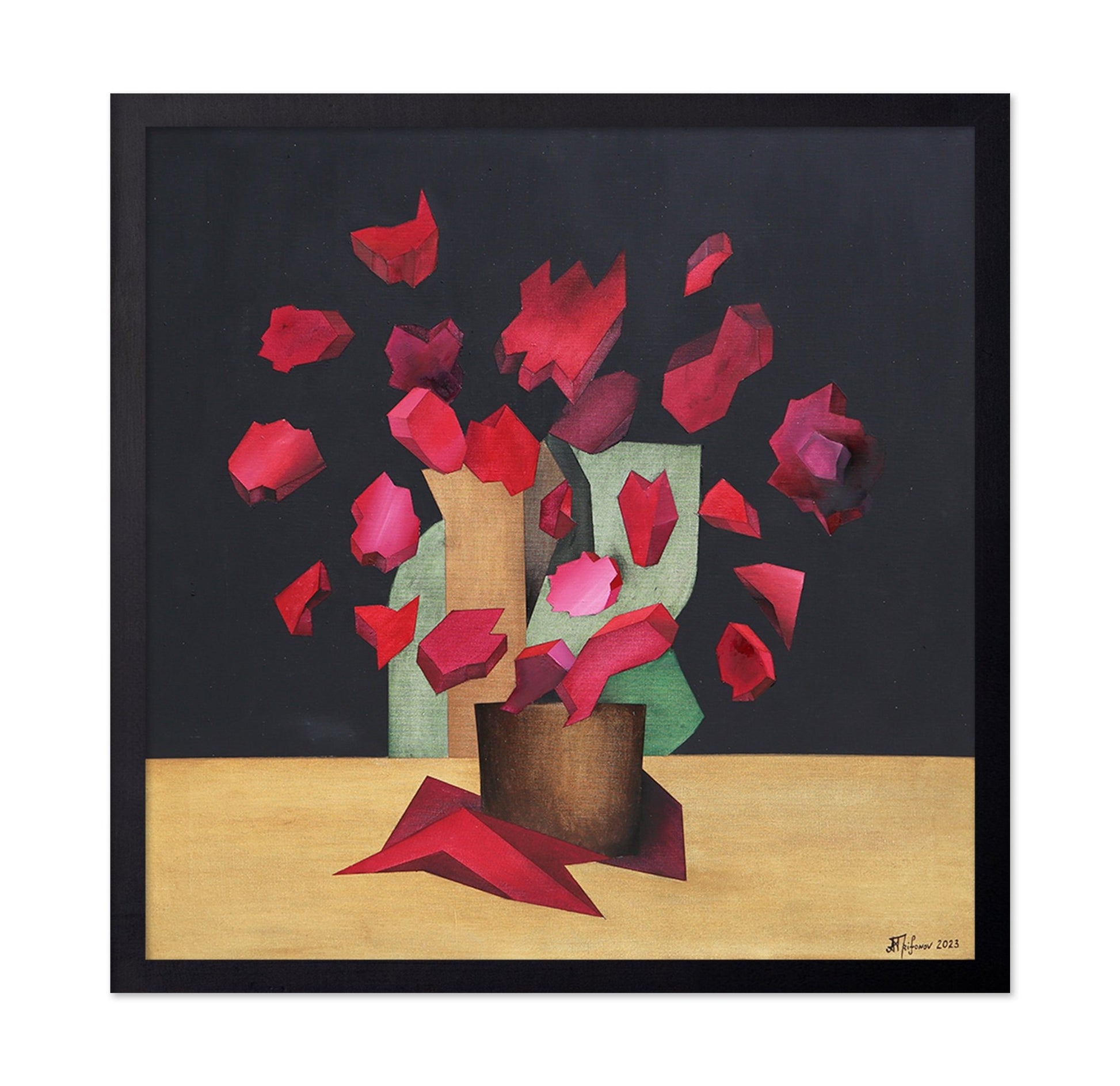 Fragmented Red Flowers