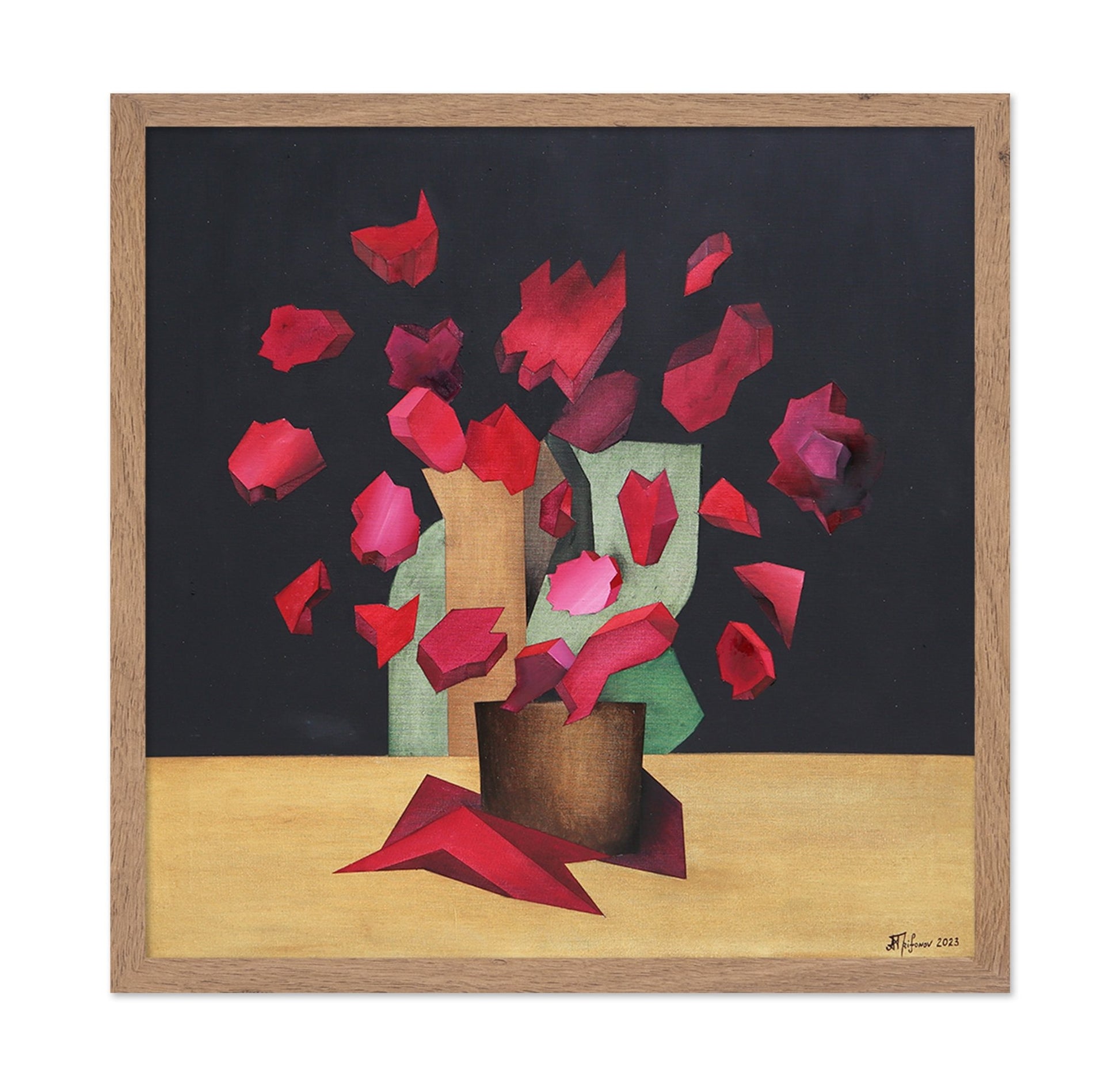 Fragmented Red Flowers