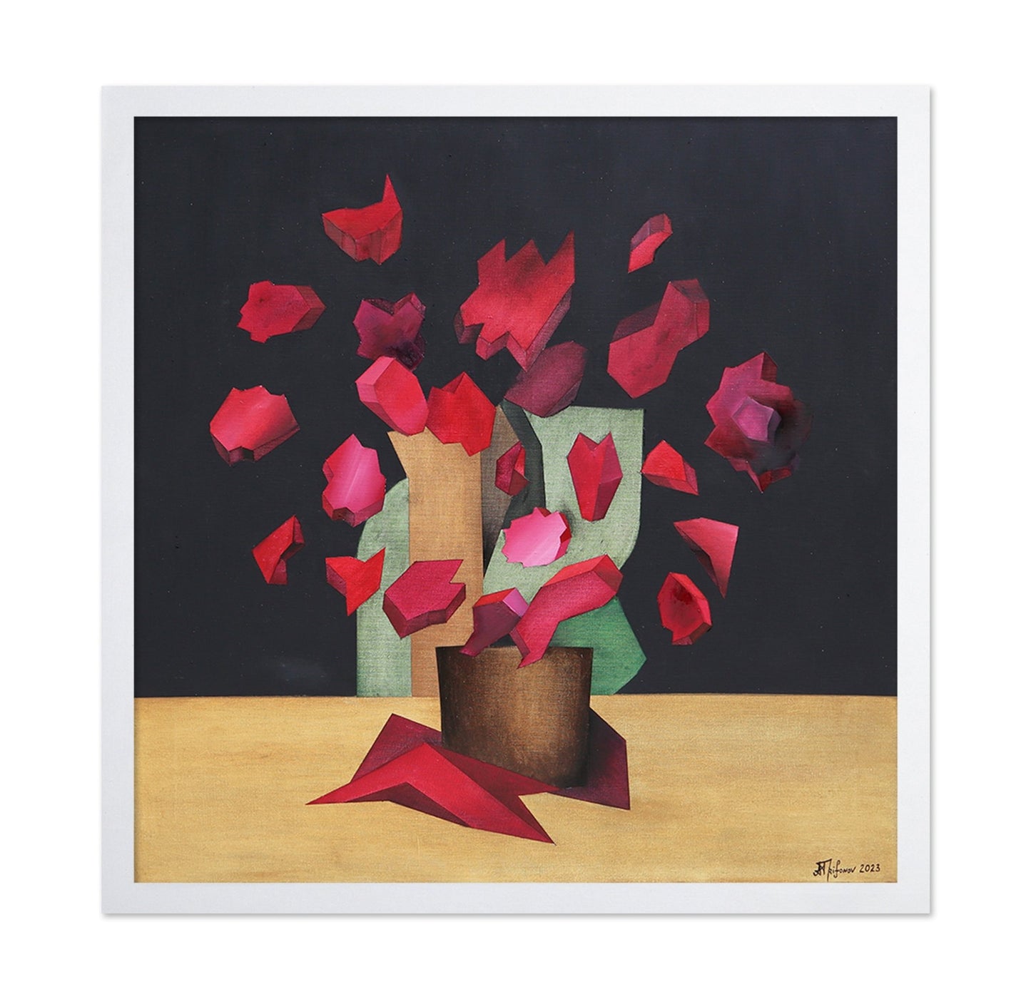 Fragmented Red Flowers