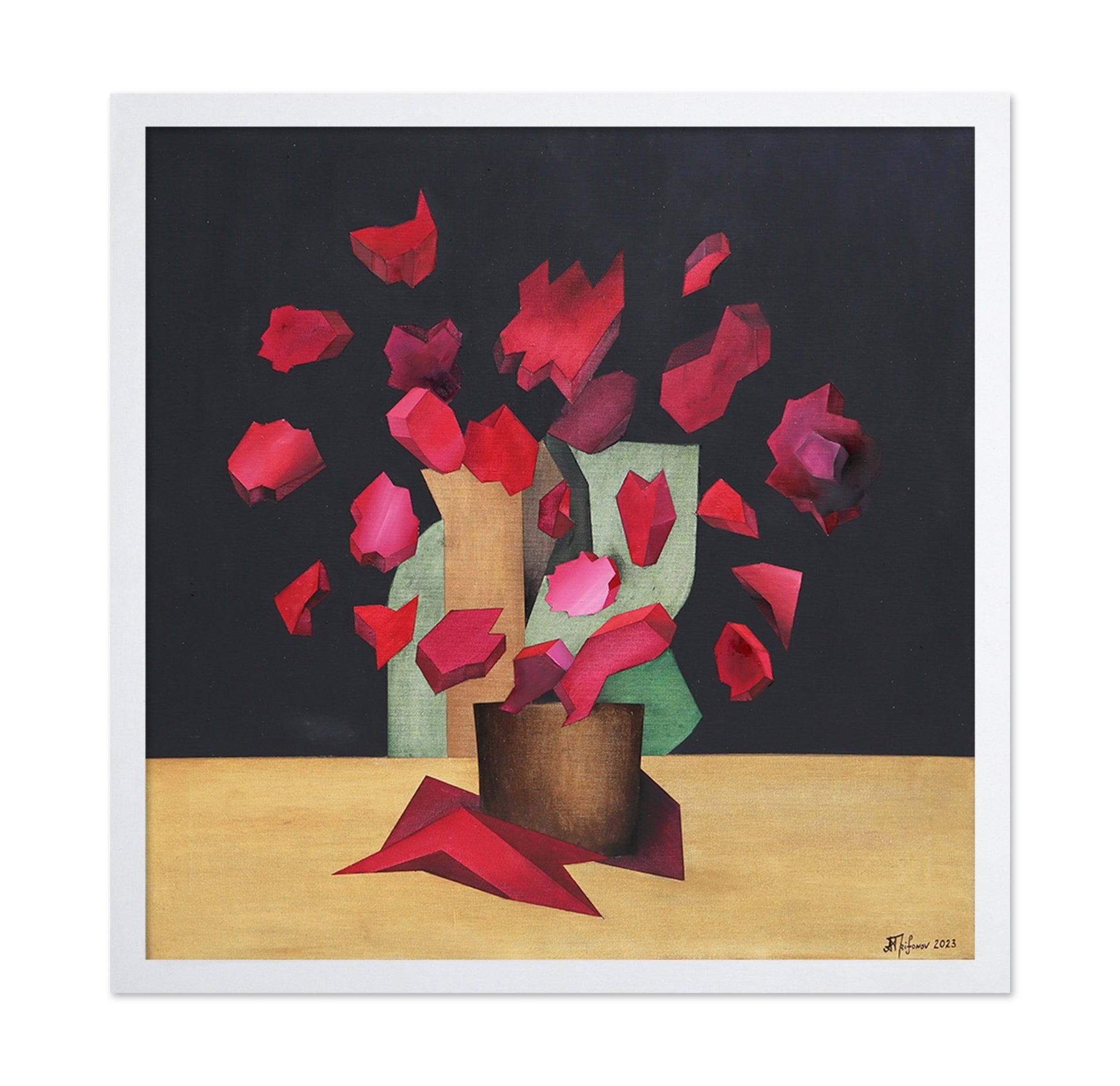 Fragmented Red Flowers