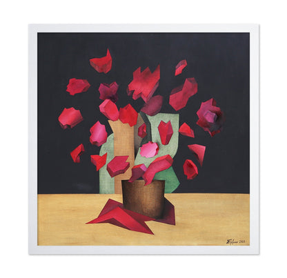 Fragmented Red Flowers