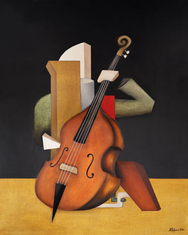 Abstract Violin Player