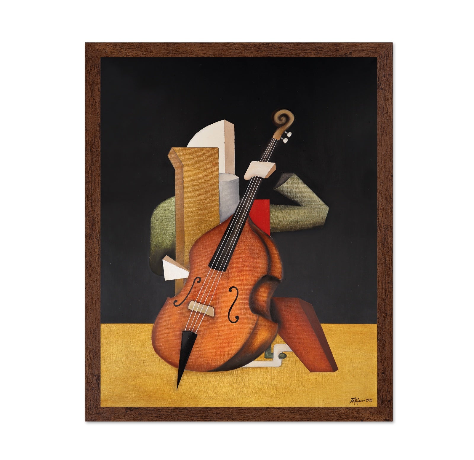 Abstract Violin Player