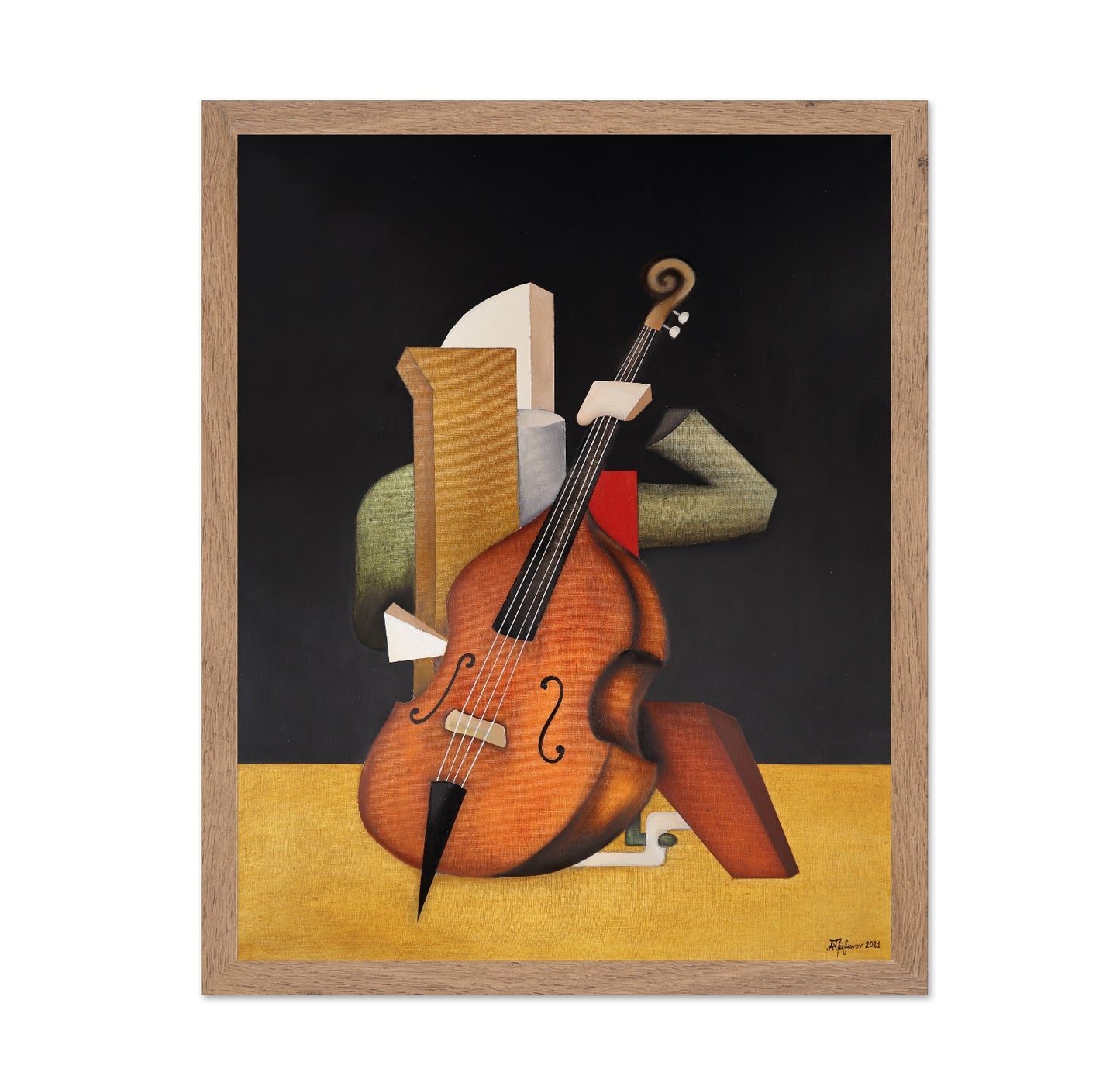 Abstract Violin Player