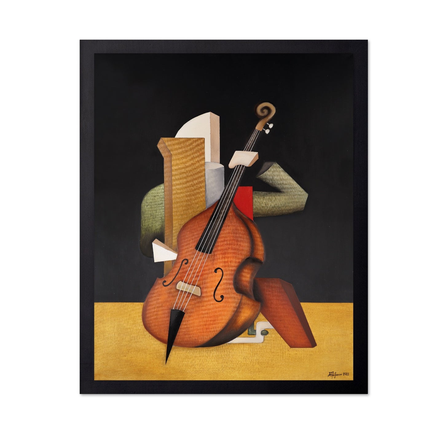 Abstract Violin Player