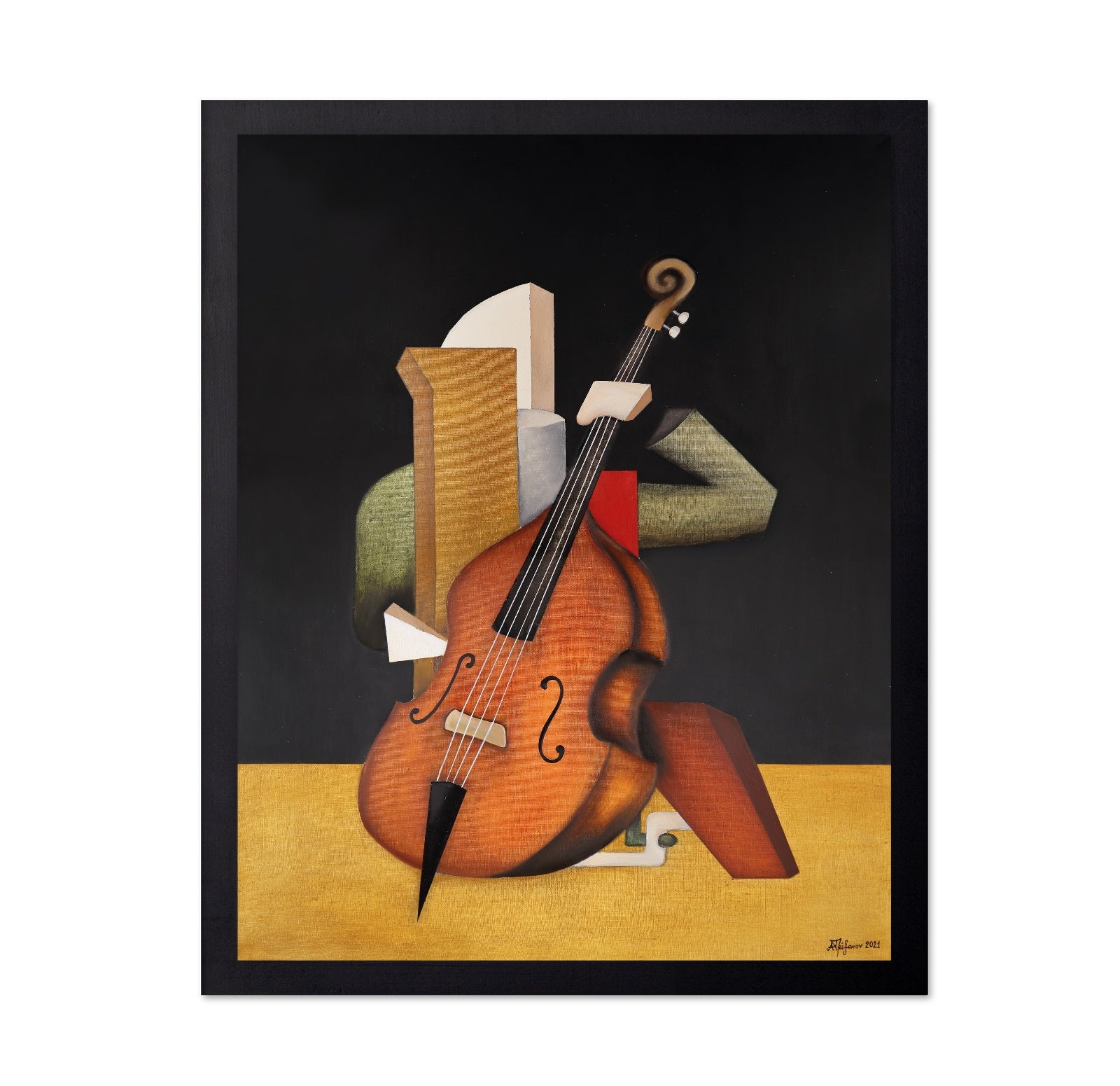 Abstract Violin Player