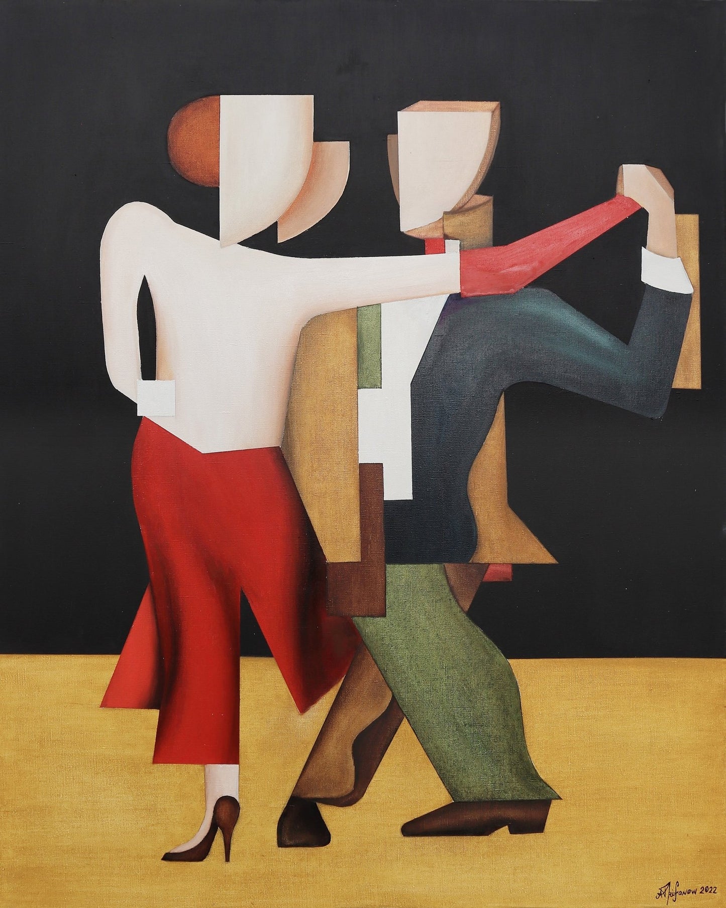 Abstract Dancing Couple