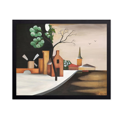 Abstract Village Scene