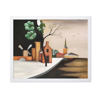 Abstract Village Scene
