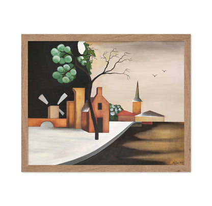 Abstract Village Scene