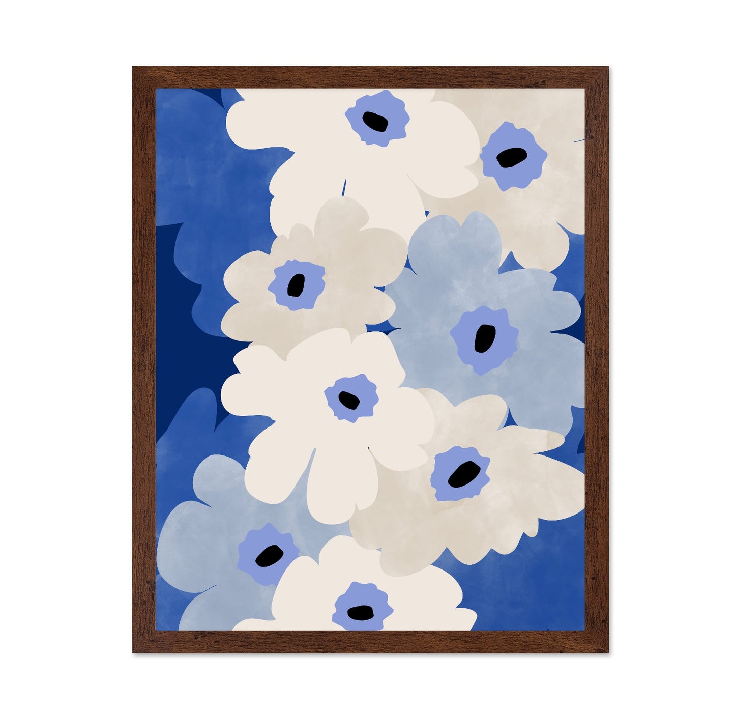 Blue Floral Shapes