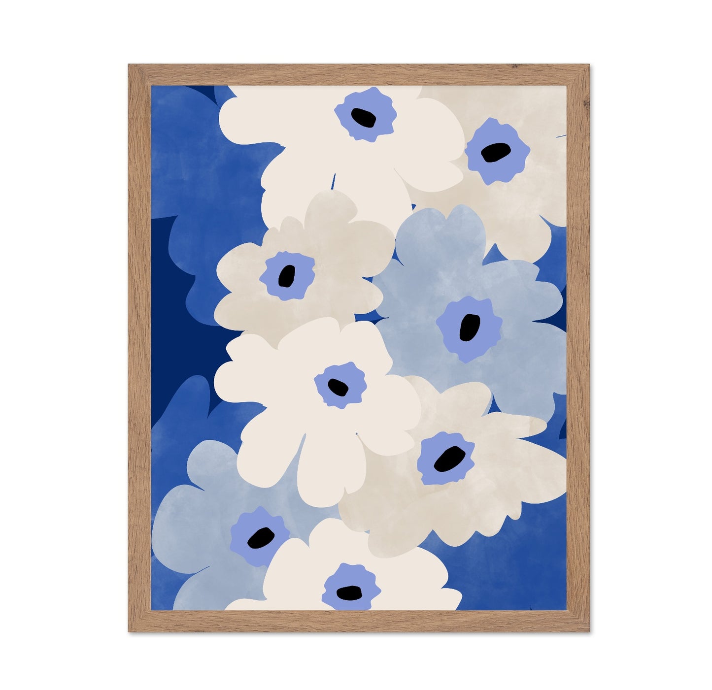 Blue Floral Shapes